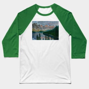 The Valley of Ten Peaks in Banff, Canada Baseball T-Shirt